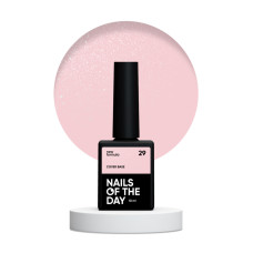 NAILSOFTHEDAY Cover base NEW 29 - półprzezroczysta delikatno-różowa baza ze srebrną drobinką, 10 ml